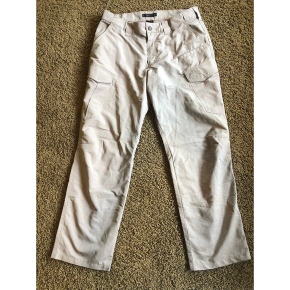 5.11 tactical law enforcement cargo khaki pants men's size 36x32 - Picture 1 of 7